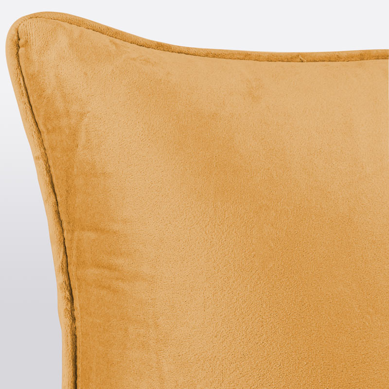 Coussin Velours Elena Jaune Safran Jaune Safran X Cm L Incroyable